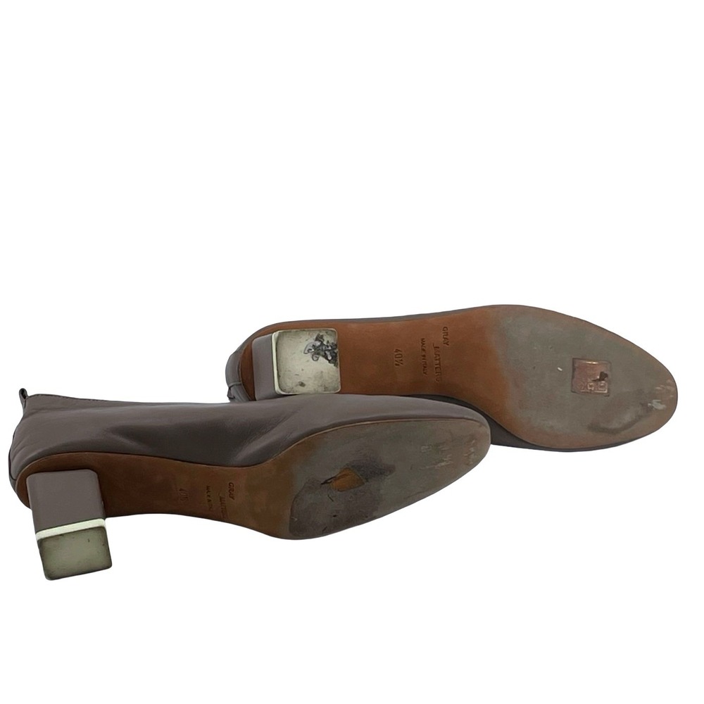 Gray Matters Women Pumps Mildred Block Heel Taupe Leather Size 40.5 - Picture 5 of 6